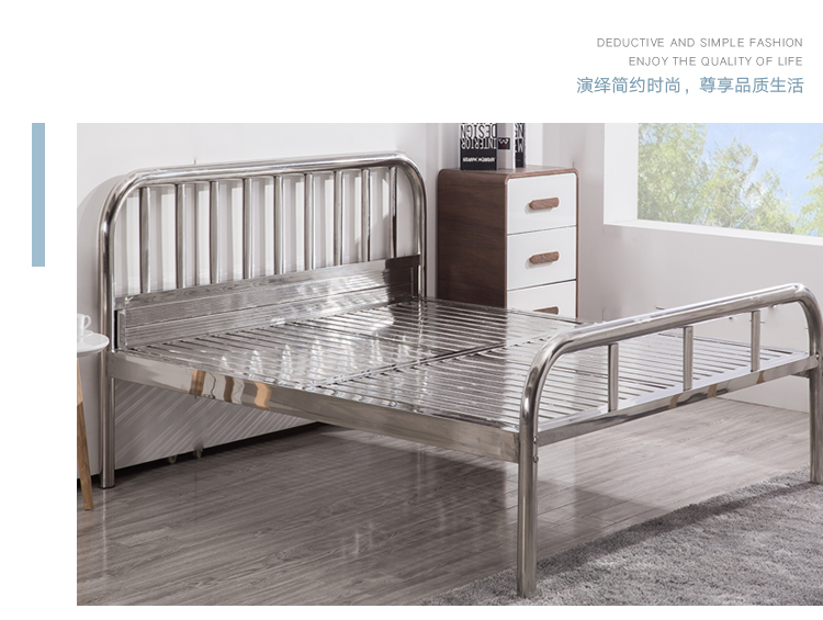【中偉シングルベッド】中偉ステンレス201シングルベッド鉄芸家庭用ベッドハウスベッド
